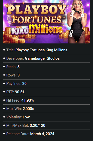 Playboy Fortunes King Millions