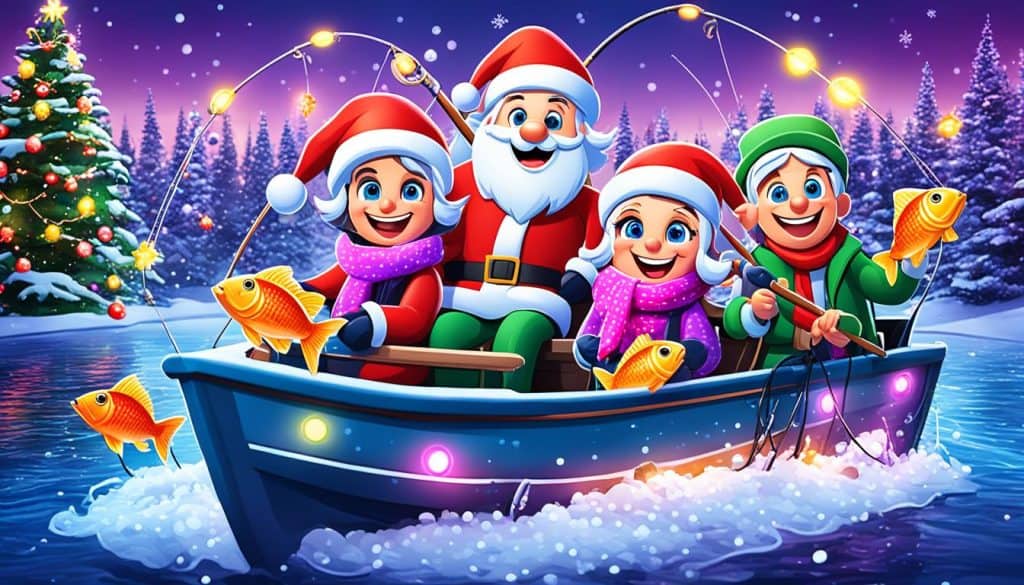 festive fishing feature in Fishin' Frenzy Christmas